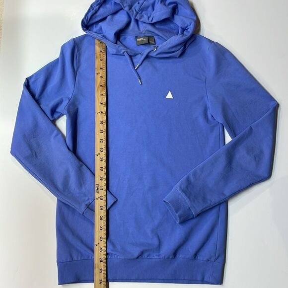 ASOS Sky Blue Hoodie Sweatshirt Womens Sz S Minimalist Pullover - Picture 4 of 6